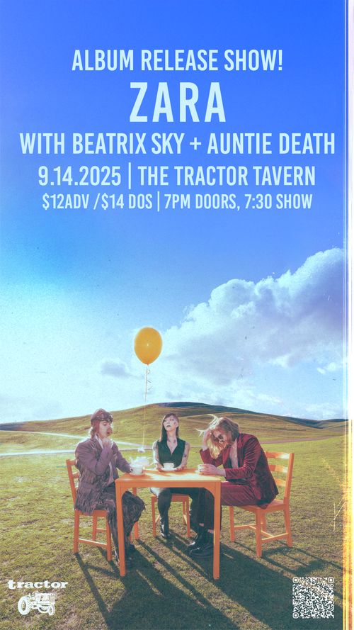 Zara Album Release Show with Beatrix Sky and Auntie Death