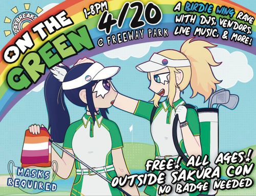 ON THE GREEN! A BIRDIE WING RAVE OUTSIDE SAKURA-CON!